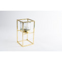 Candle holder Tomba S, golden, H15x8x8cm