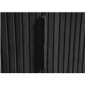 Cabinet Unkavo, black, oak veneer/MDF, H113x90x40cm
