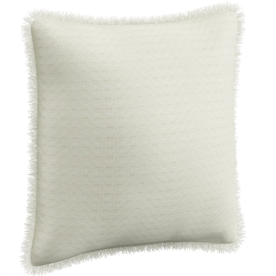 Decorative cushion Waffle Widdy, white, 45x45cm