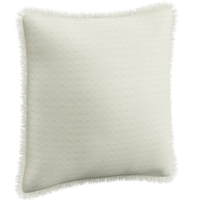 Decorative cushion Waffle Widdy, white, 45x45cm