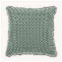 Decorative cushion Waffle Widdy, blue-gray, 45x45cm