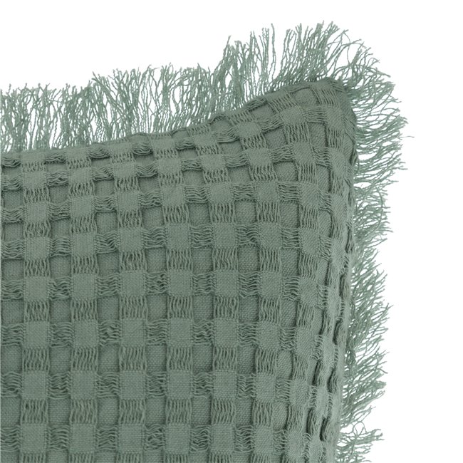 Decorative cushion Waffle Widdy, blue-gray, 45x45cm