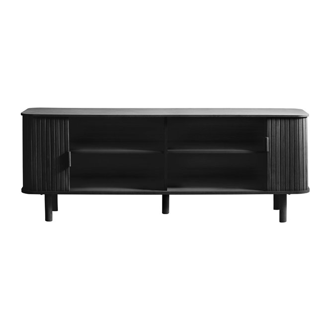 TV table Unkavo, black oak color, oak veneer/MDF, H55.5x160x40cm