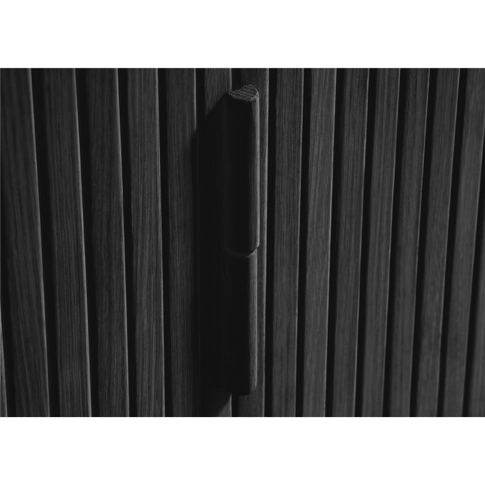 TV table Unkavo, black oak color, oak veneer/MDF, H55.5x160x40cm