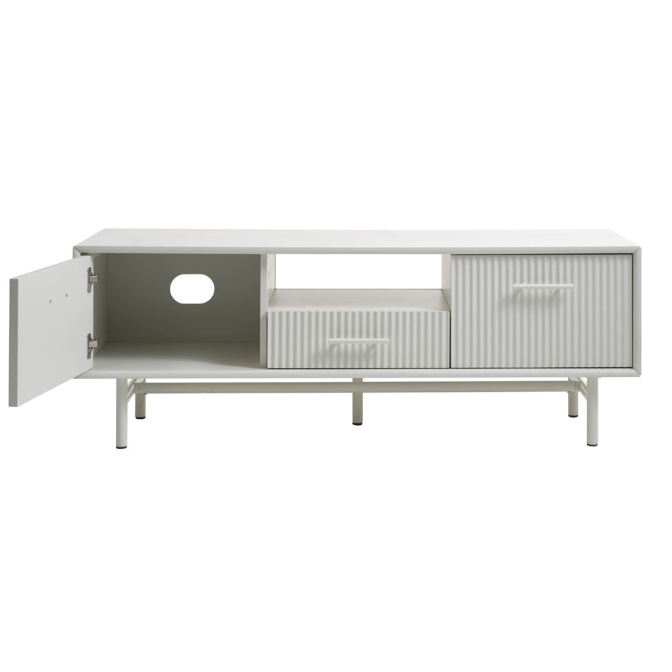 TV table Unalma, grey, MDF/metal, H50x45x140cm