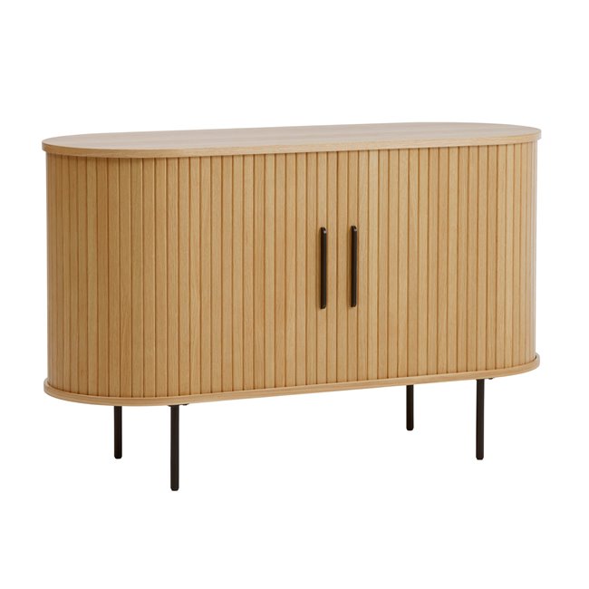 Буфет Nola, натурального цвета, металл/дубовый шпон/MDF, H76х120х45см