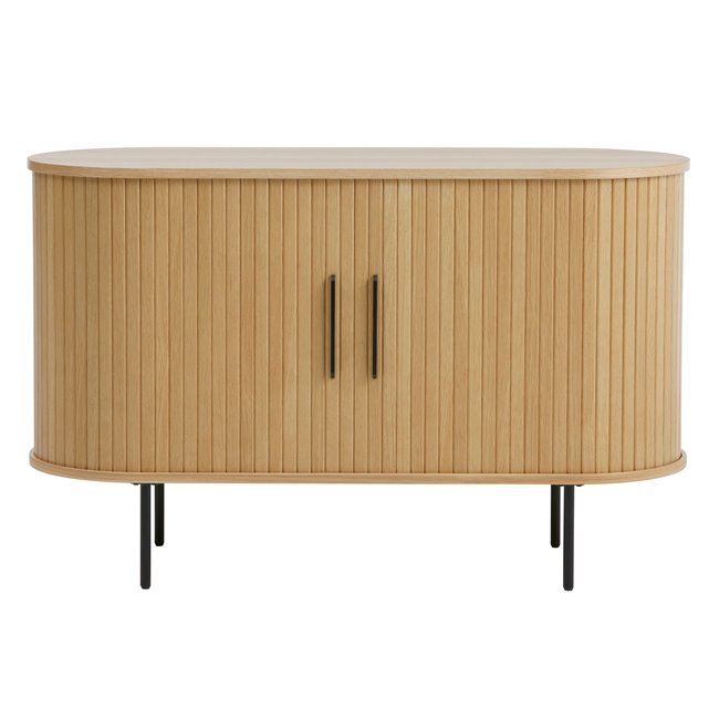 Буфет Nola, натурального цвета, металл/дубовый шпон/MDF, H76х120х45см