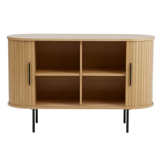 Буфет Nola, натурального цвета, металл/дубовый шпон/MDF, H76х120х45см