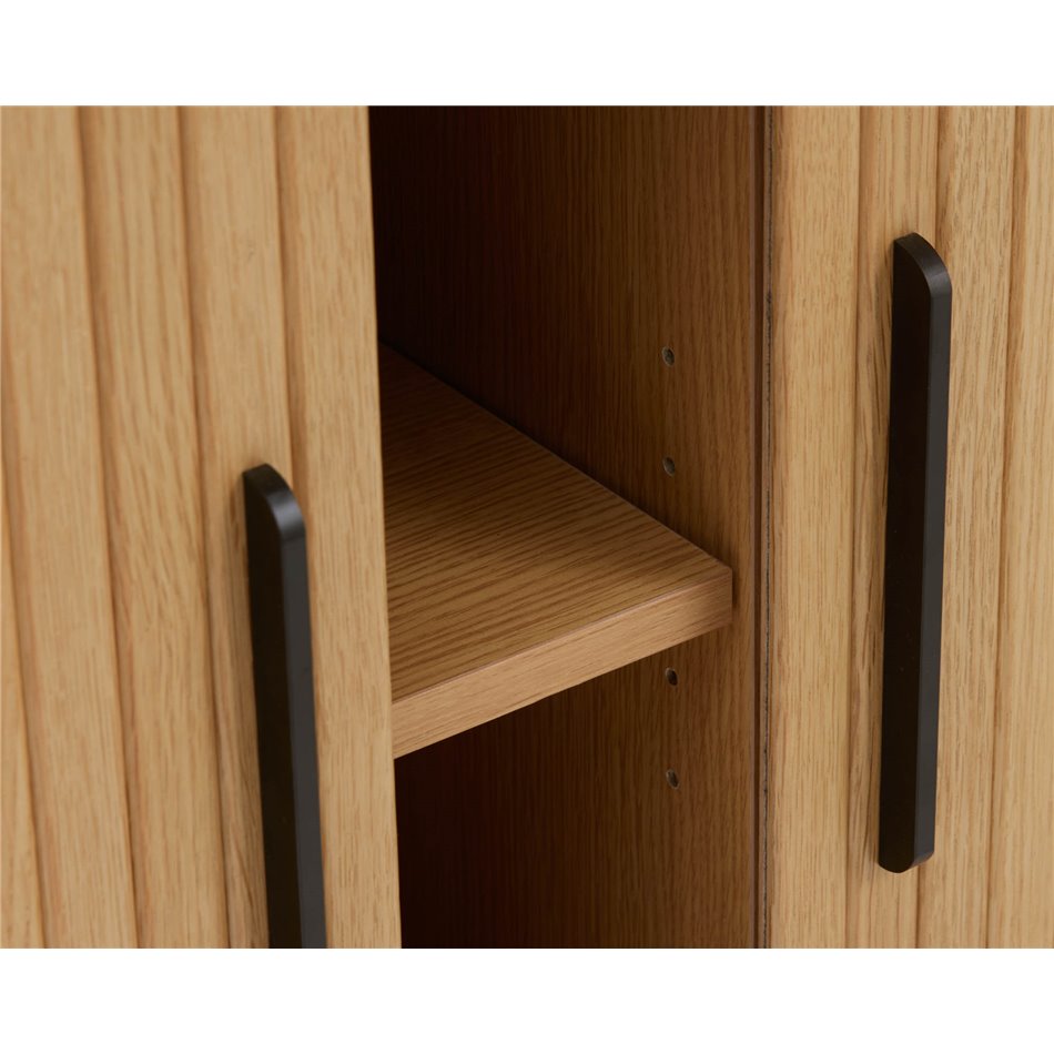 Буфет Nola, натурального цвета, металл/дубовый шпон/MDF, H76х120х45см