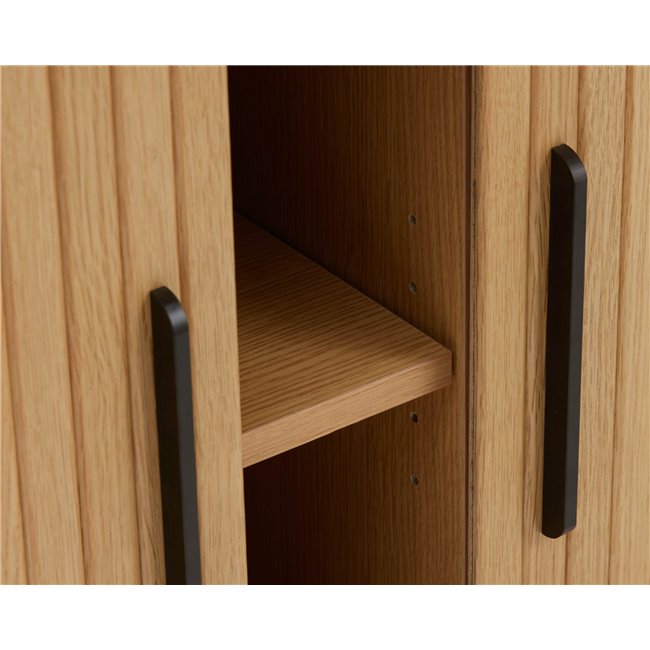 Буфет Nola, натурального цвета, металл/дубовый шпон/MDF, H76х120х45см