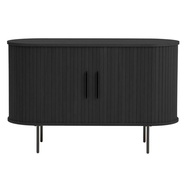 Буфет Nola, черный, металл/дубовый шпон/MDF, H76х120х45см