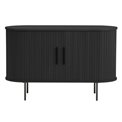 Буфет Nola, черный, металл/дубовый шпон/MDF, H76х120х45см