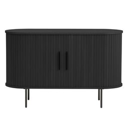 Буфет Nola, черный, металл/дубовый шпон/MDF, H76х120х45см