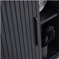 Буфет Nola, черный, металл/дубовый шпон/MDF, H76х120х45см