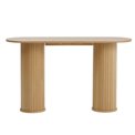 Console Nola, natural color, oak veneer/MDF, H75x130x40cm