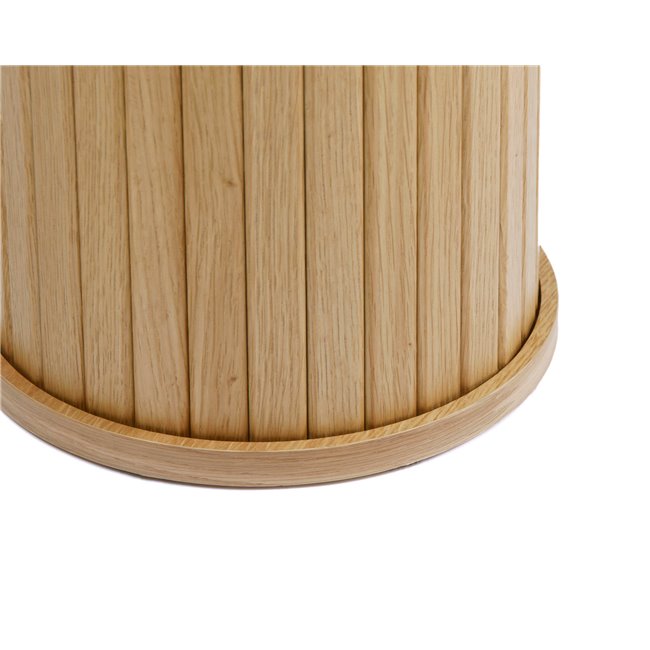 Console Nola, natural color, oak veneer/MDF, H75x130x40cm