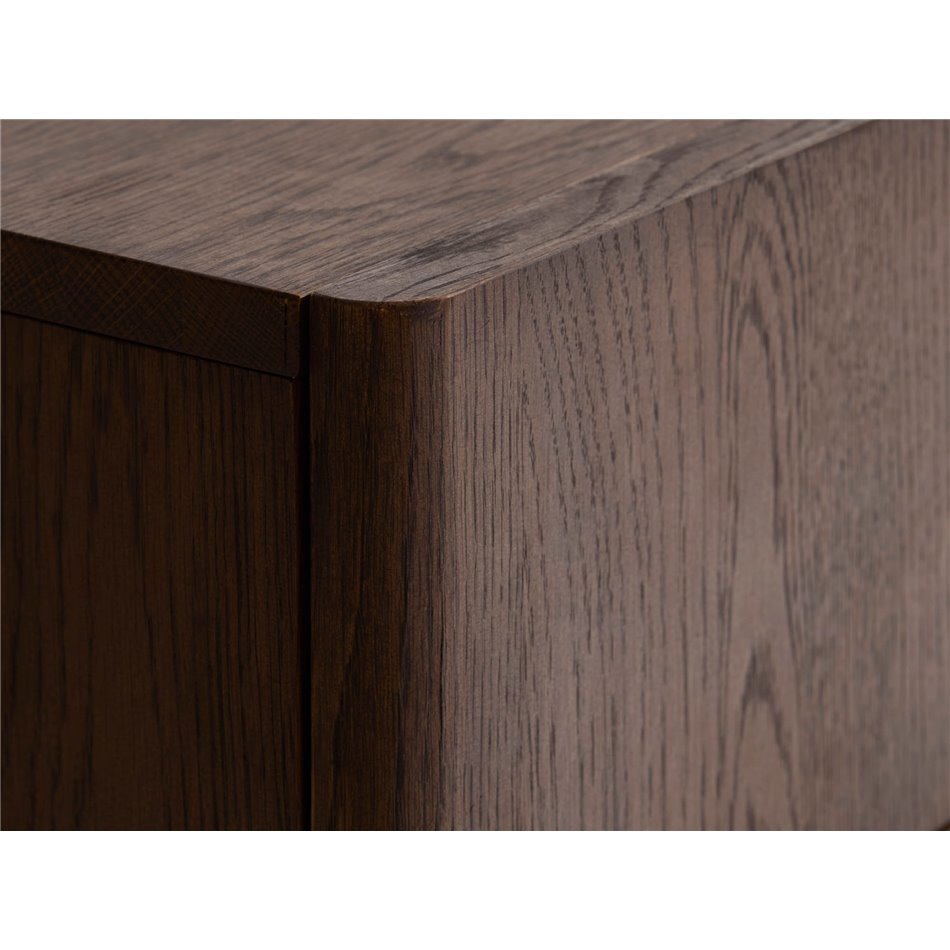 Буфет Unarun, цвет эспрессо, MDF/дубовый шпон/массив дуба, H73x160x45.5см