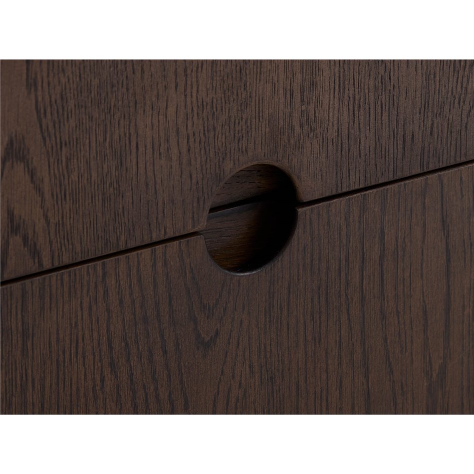 Буфет Unarun, цвет эспрессо, MDF/дубовый шпон/массив дуба, H73x160x45.5см