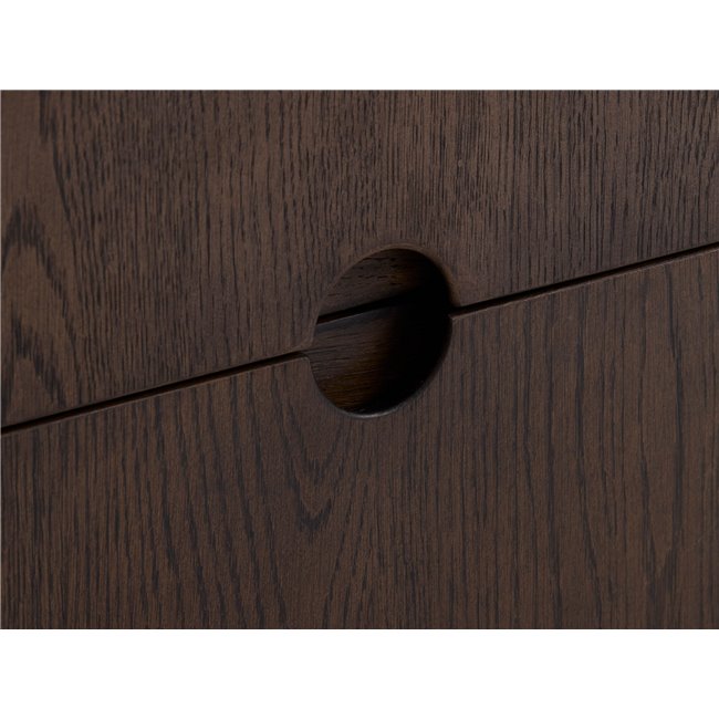 Буфет Unarun, цвет эспрессо, MDF/дубовый шпон/массив дуба, H73x160x45.5см