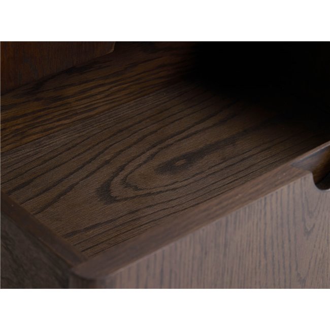 Буфет Unarun, цвет эспрессо, MDF/дубовый шпон/массив дуба, H73x160x45.5см