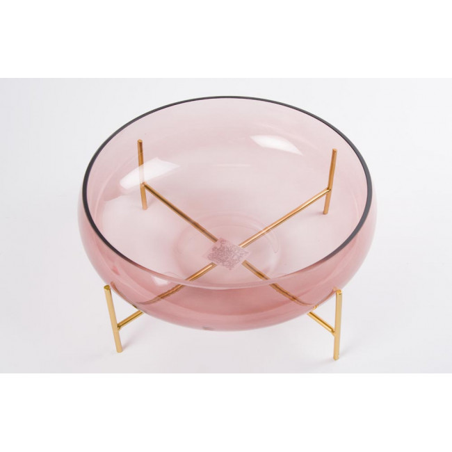 Decorative bowl  Izana, glass, H15cm D30cm