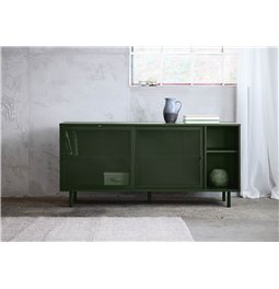 Chest of drawers Uvep, olive green, steel, H75x160x45cm