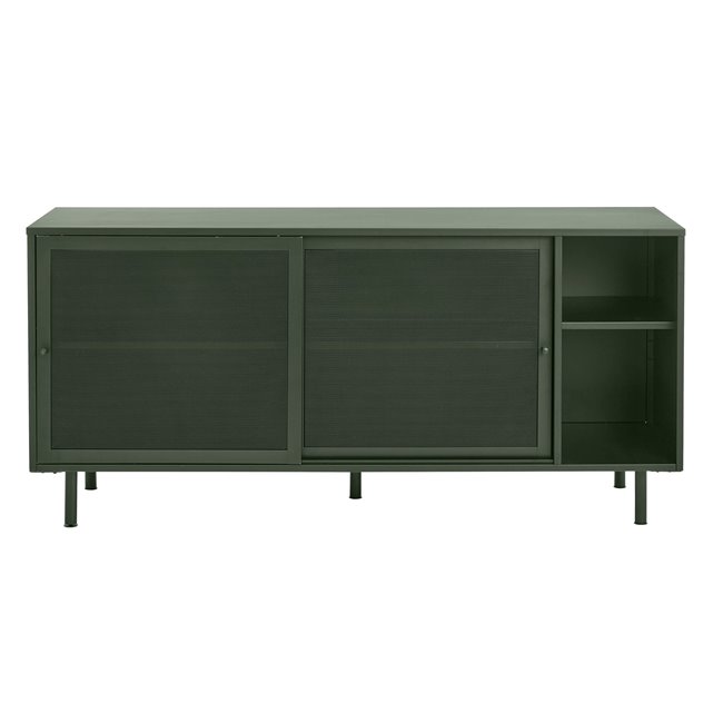 Chest of drawers Uvep, olive green, steel, H75x160x45cm