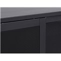 Chest of drawers Uvep, black, steel, H75x160x46cm