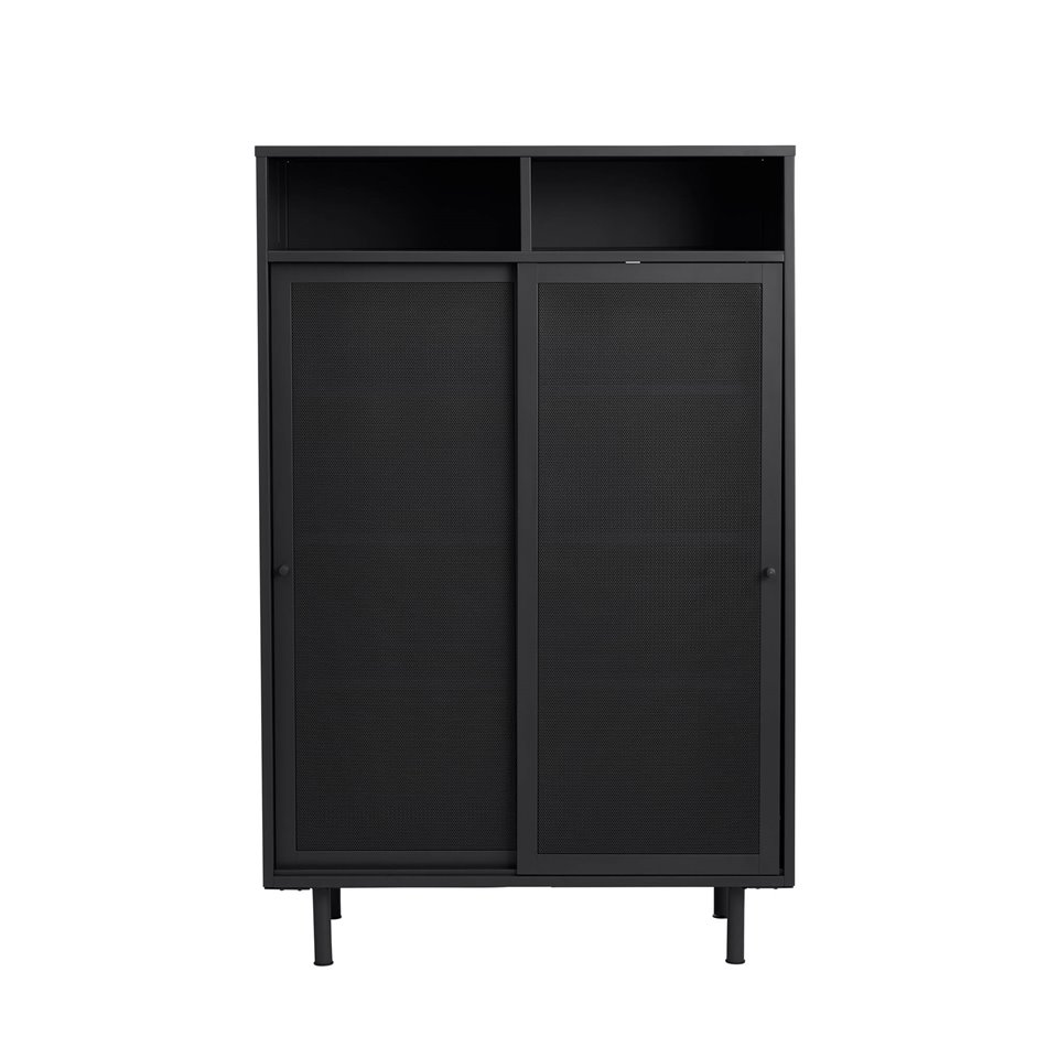 Шкаф Uvep, черный, сталь, H140х90х40см