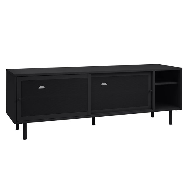 TV table Uvep, black, steel, H55x160x45cm