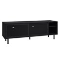 TV table Uvep, black, steel, H55x160x45cm