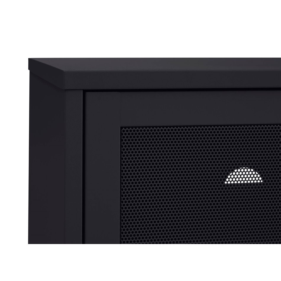 TV table Uvep, black, steel, H55x160x45cm
