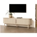 TV table Umeta, white pigmented oak color, MDF/oak veneer, H55.5x180x40cm