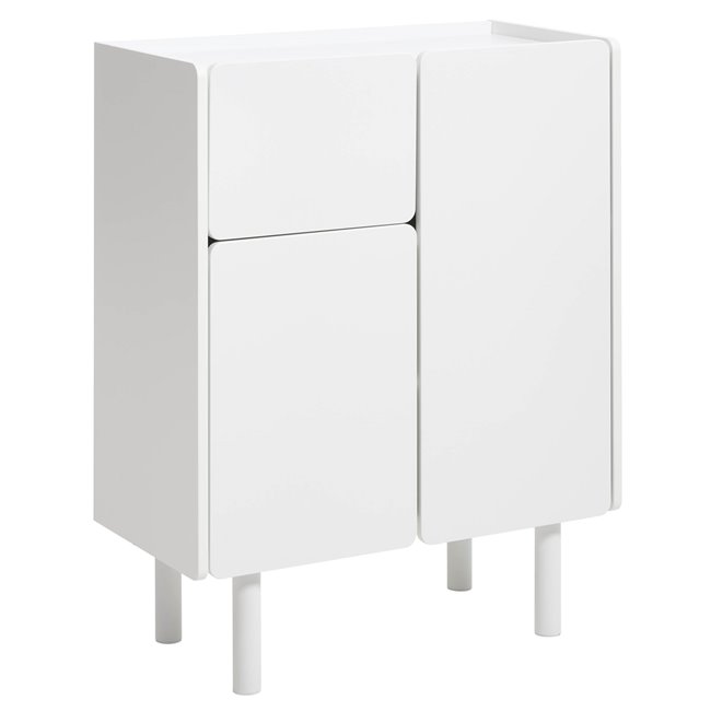 Cabinet Unbera, white, MDF, H100x80x40cm