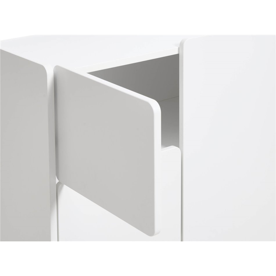 Cabinet Unbera, white, MDF, H100x80x40cm