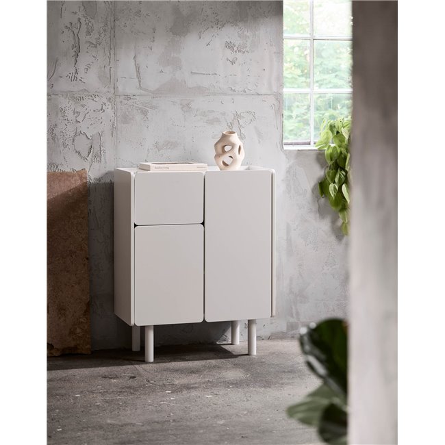 Cabinet Unbera, white, MDF, H100x80x40cm