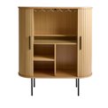 Cabinet Nola, natural color, metal/oak veneer/MDF, H118x100x40cm