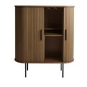 Cabinet Nola, smoked oak color, metal/oak veneer/MDF, H118x100x40cm