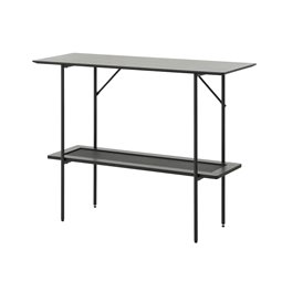 Coffee table Usakola, black, MDF/metal, H75x100x37cm