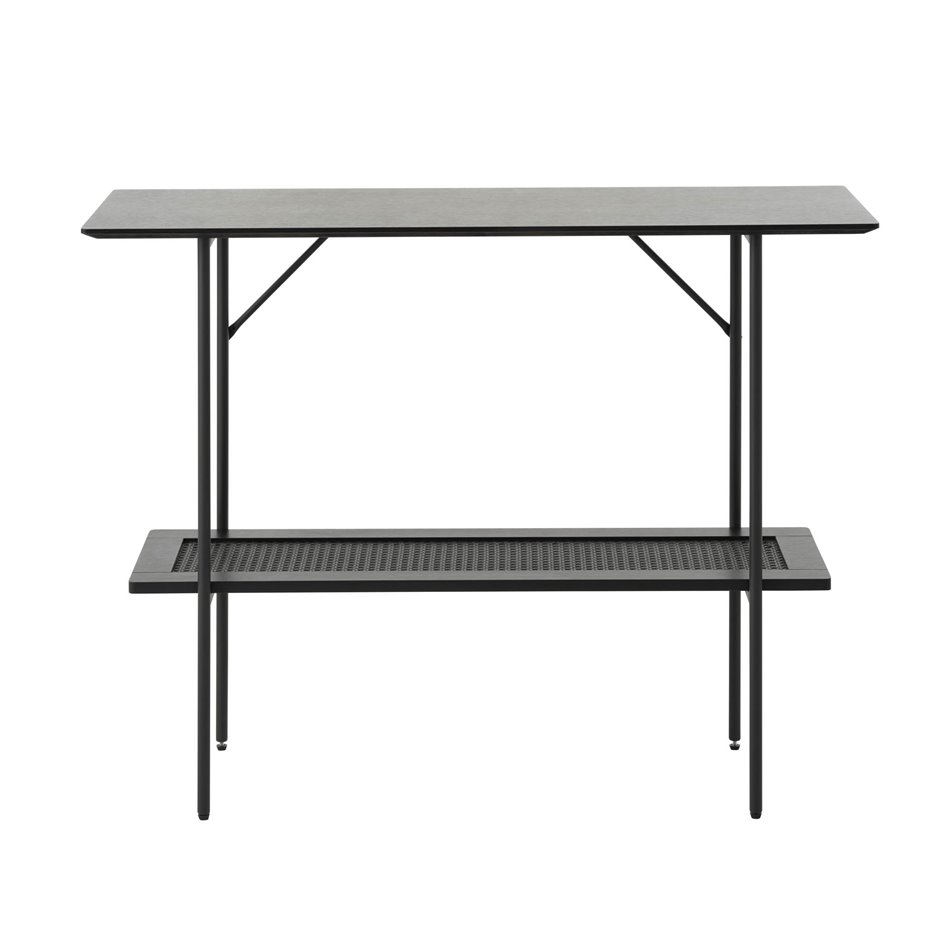 Coffee table Usakola, black, MDF/metal, H75x100x37cm
