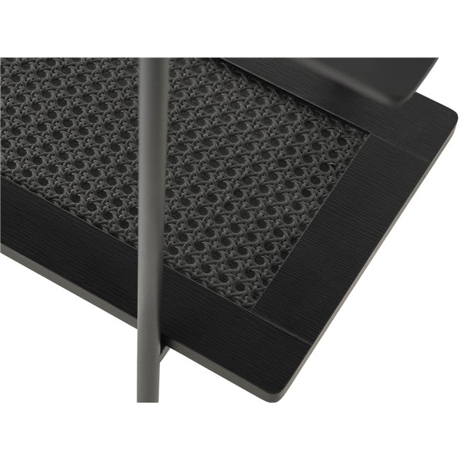 Coffee table Usakola, black, MDF/metal, H75x100x37cm