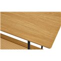 Coffee table Usakola, natural color, MDF/metal, H75x100x37cm