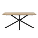 Dining table Uncesura, natural/black, MDF/metal, H75x160x90cm