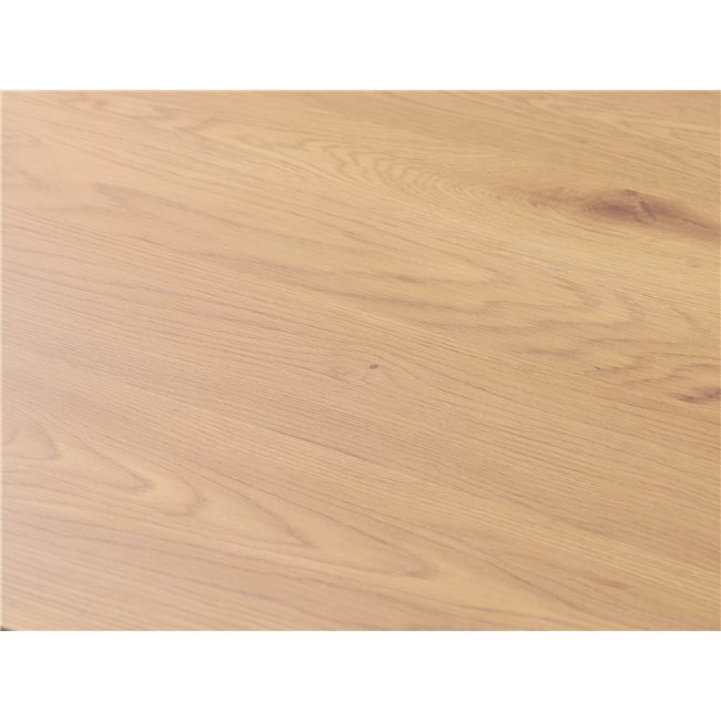 Dining table Uncesura, natural/black, MDF/metal, H75x160x90cm