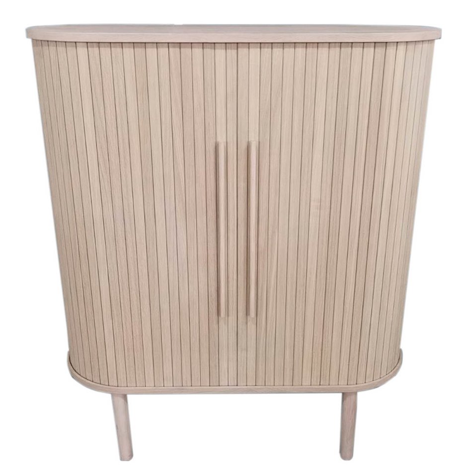 Cabinet Umeta, natural color, MDF/oak veneer, H118x40x100cm