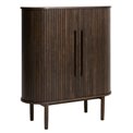 Cabinet Umeta, smoked oak color, MDF/oak veneer, H118x100x40cm