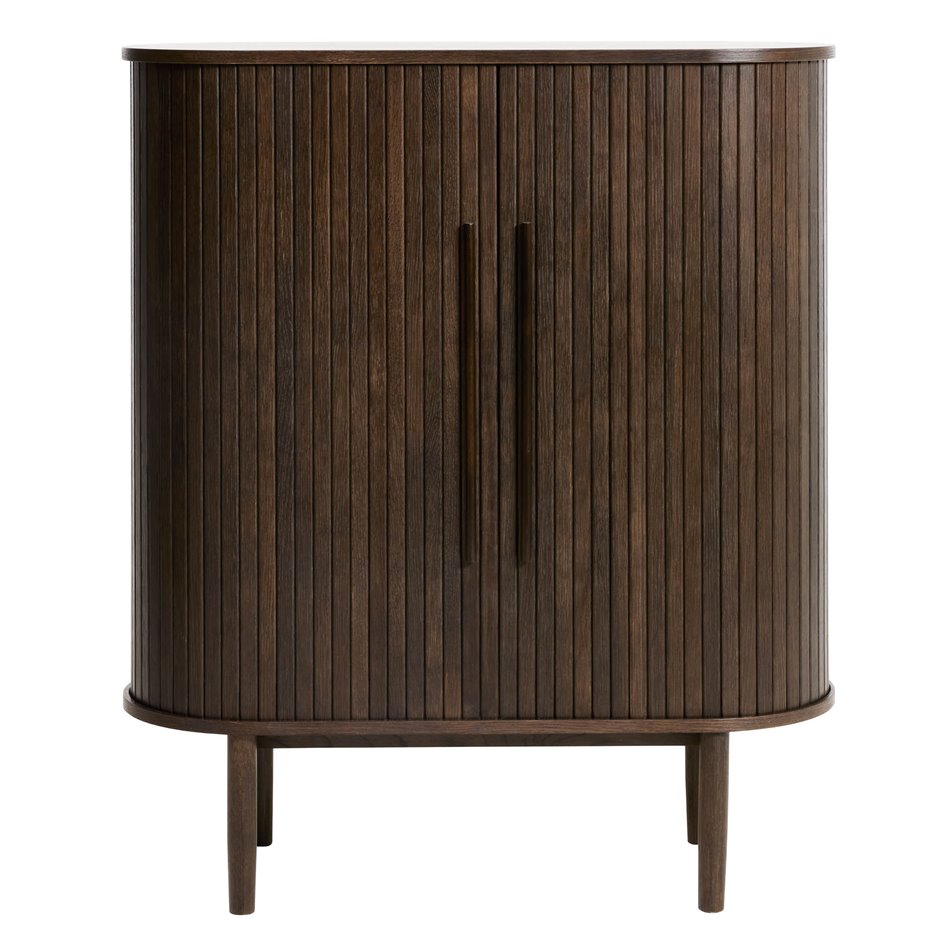 Cabinet Umeta, smoked oak color, MDF/oak veneer, H118x100x40cm