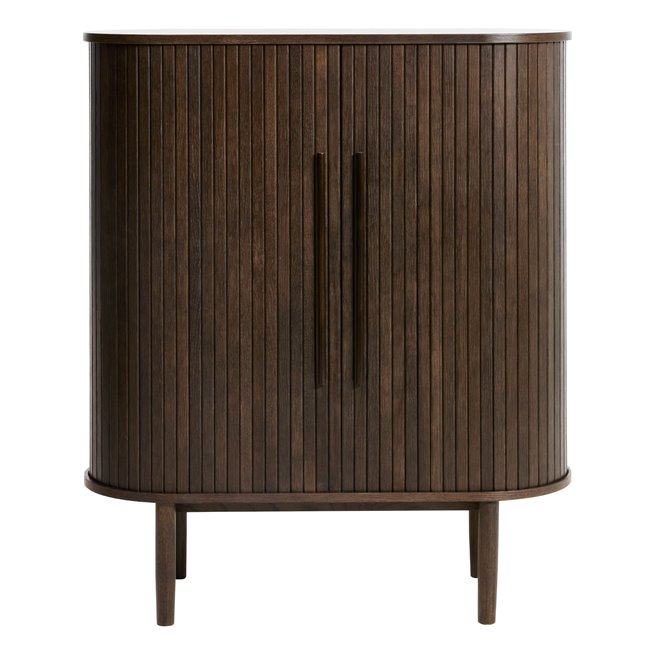 Cabinet Umeta, smoked oak color, MDF/oak veneer, H118x100x40cm
