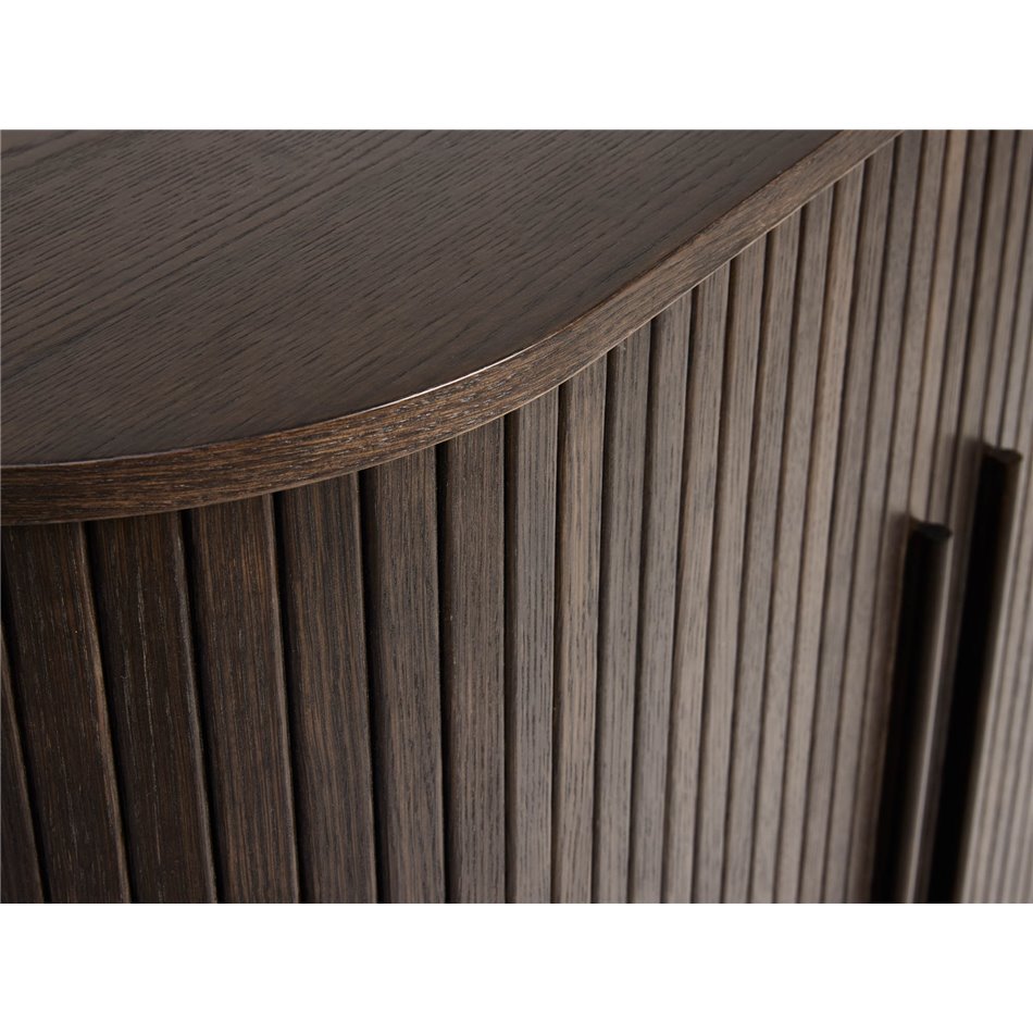 Cabinet Umeta, smoked oak color, MDF/oak veneer, H118x100x40cm
