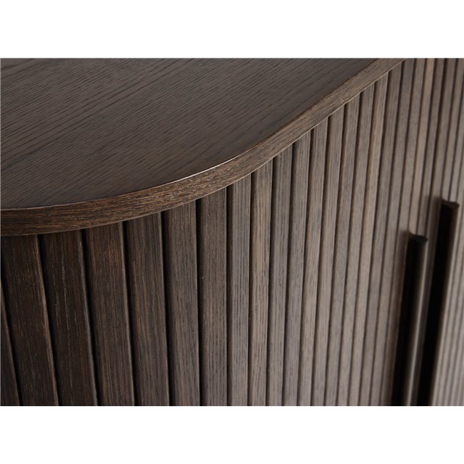 Cabinet Umeta, smoked oak color, MDF/oak veneer, H118x100x40cm